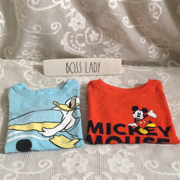 Disney Mickey Mouse and Donald Duck 2 Soft T-shirts set. NWOT - Picture 2 of 8